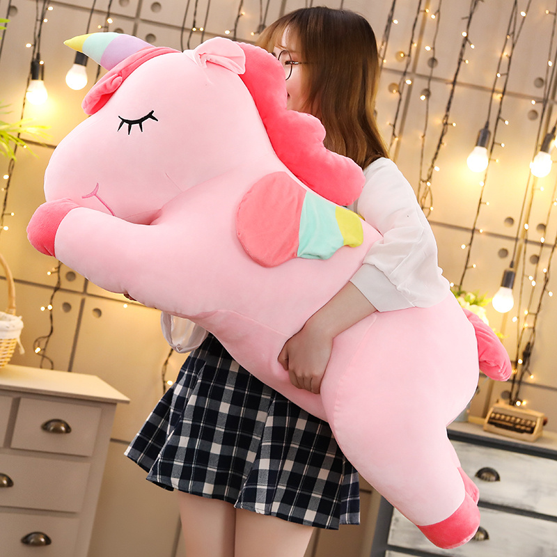 Unicorn Stuffed Toy - หมอนของเล่นตุ๊กตายูนิคอร์นขนาด25-100ซม. สำหรับเด็กผู้หญิง kado ulang tahun ยัดไส้ตุ๊กตาสัตว์
