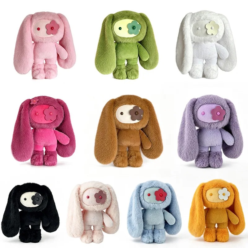 Kids Toys Supplier - ตุ๊กตากระต่ายจูจูน่ารัก ขนาด 30 ซม. ตุ๊กตากระต่ายตาดอกไม้ หูยาว