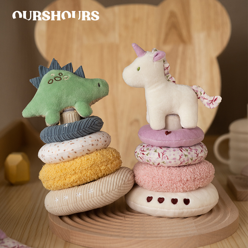 Unicorn Stuffed Toy - ตุ๊กตายูนิคอร์นแบบซ้อนได้สำหรับเด็กชายและเด็กหญิง ของขวัญเสริมพัฒนาการทางประสาทสัมผัส ของเล่นการ์ตูนสำหรับเด็กเล็ก ของเล่นซ้อนนุ่มนิ่ม