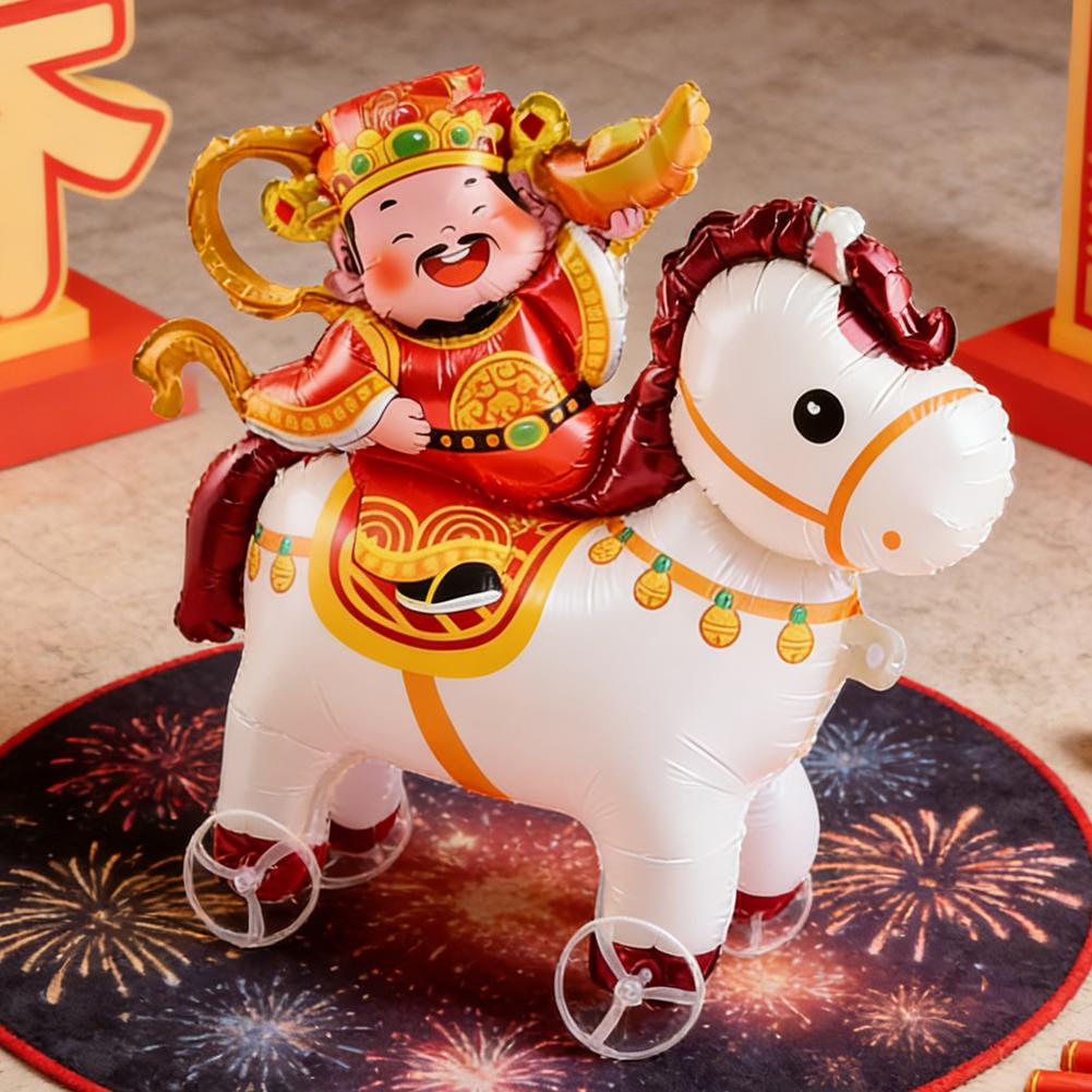 Kids Toys Horse - ธีมการ์ตูนสัตว์ 3D บอลลูนธีมม้า ตกแต่งวันเกิด ฟิล์มตกแต่งหลายแบบ อลูมิเนียม