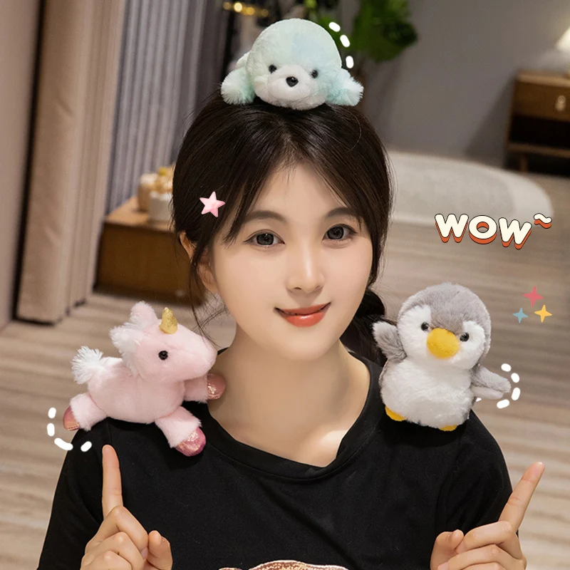 Unicorn Stuffed Toy - ต่างๆน่ารักตุ๊กตาสัตว์ไหล่สีชมพูยูนิคอร์นเต่า Octopus Penguin ตลกตกแต่งไหล่โรงเรียนกระเป๋าอุปกรณ์เสริม