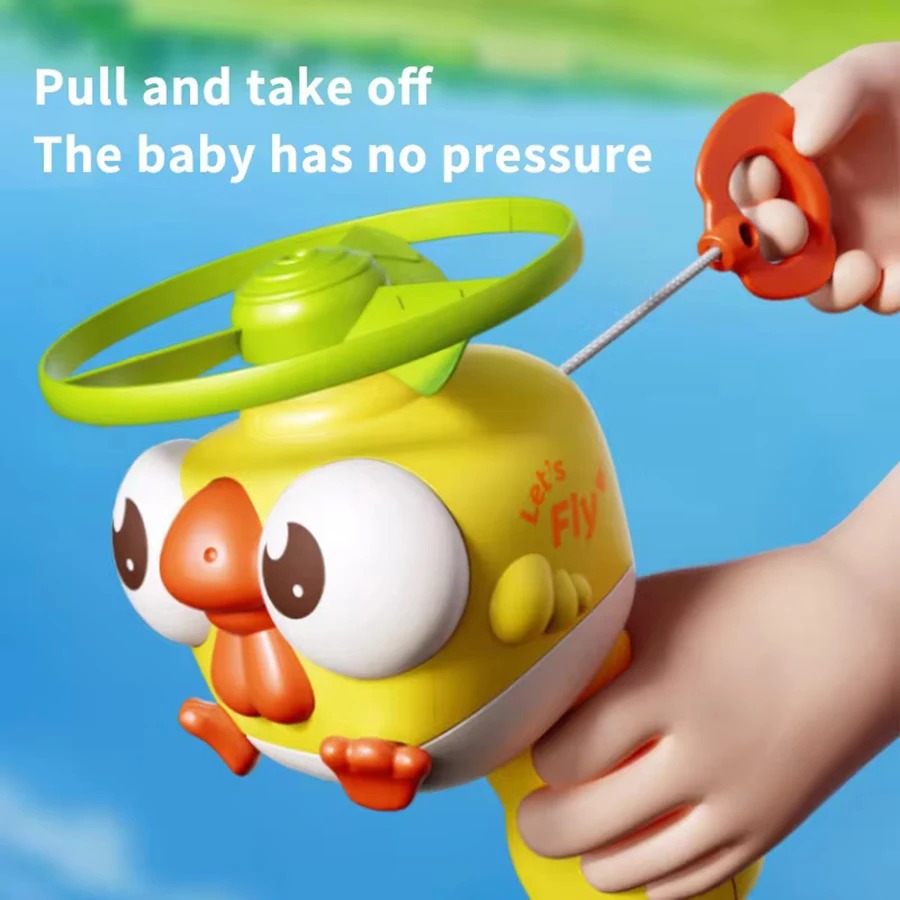 Kids Toys 10 Year Old - ของเล่นเครื่องบินไม้ไผ่แบบดึงเชือกสำหรับเด็ก, ของเล่นหมุนบินสำหรับเล่นกลางแจ้งระหว่างพ่อแม่ลูก