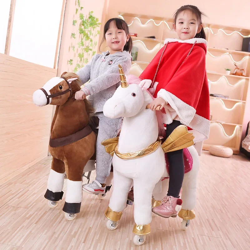 Kids Toys Horse - ม้ากระโดดหลากสี ของเล่นเด็กขนาดใหญ่ ของขวัญเด็กแบบอินเทอร์แอคทีฟ สนุกสนาน กระโดดขึ้นลง ของเล่นวันเกิดสำหรับเด็ก