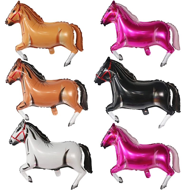 Kids Toys Horse - ขนาดใหญ่ฟอยล์บอลลูน Happy Birthday Party Supplies Mylar