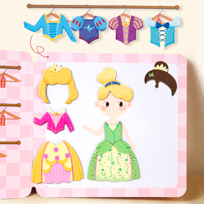 Kids Quiet Toys - เด็ก Magnetic Quiet Book ของเล่นแม่เหล็กจิ๊กซอว์ปริศนาการศึกษาของเล่นทําด้วยมือ DIY