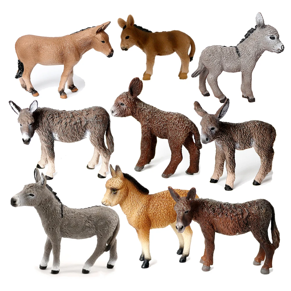 Kids Toys Horse - Donkey ของเล่นตัวเลขสัตว์ฟาร์มตุ๊กตาสัตว์อะนิเมะ Action Figure เด็กของขวัญของเล่นเด็กเกมตกแต่งคริสต์มาส