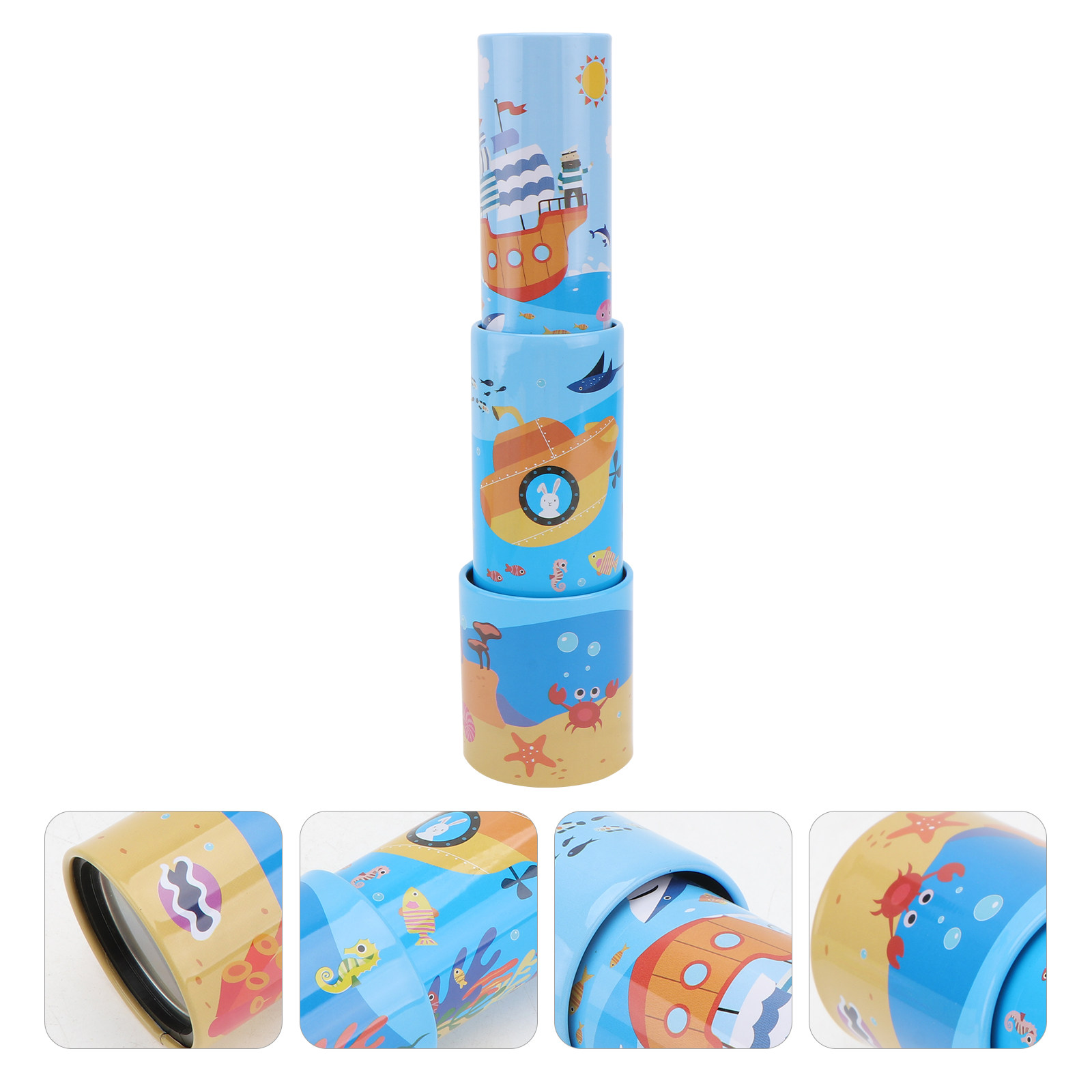 Kids Toys Learning - กล้องโทรทรรศน์แบบท่อเดี่ยวขนาดเล็กน้ำหนักเบา 1 ชิ้น สำหรับเด็ก เป็นเครื่องมือการศึกษาเพื่อการสำรวจธรรมชาติและการเรียนรู้วิทยาศาสตร์