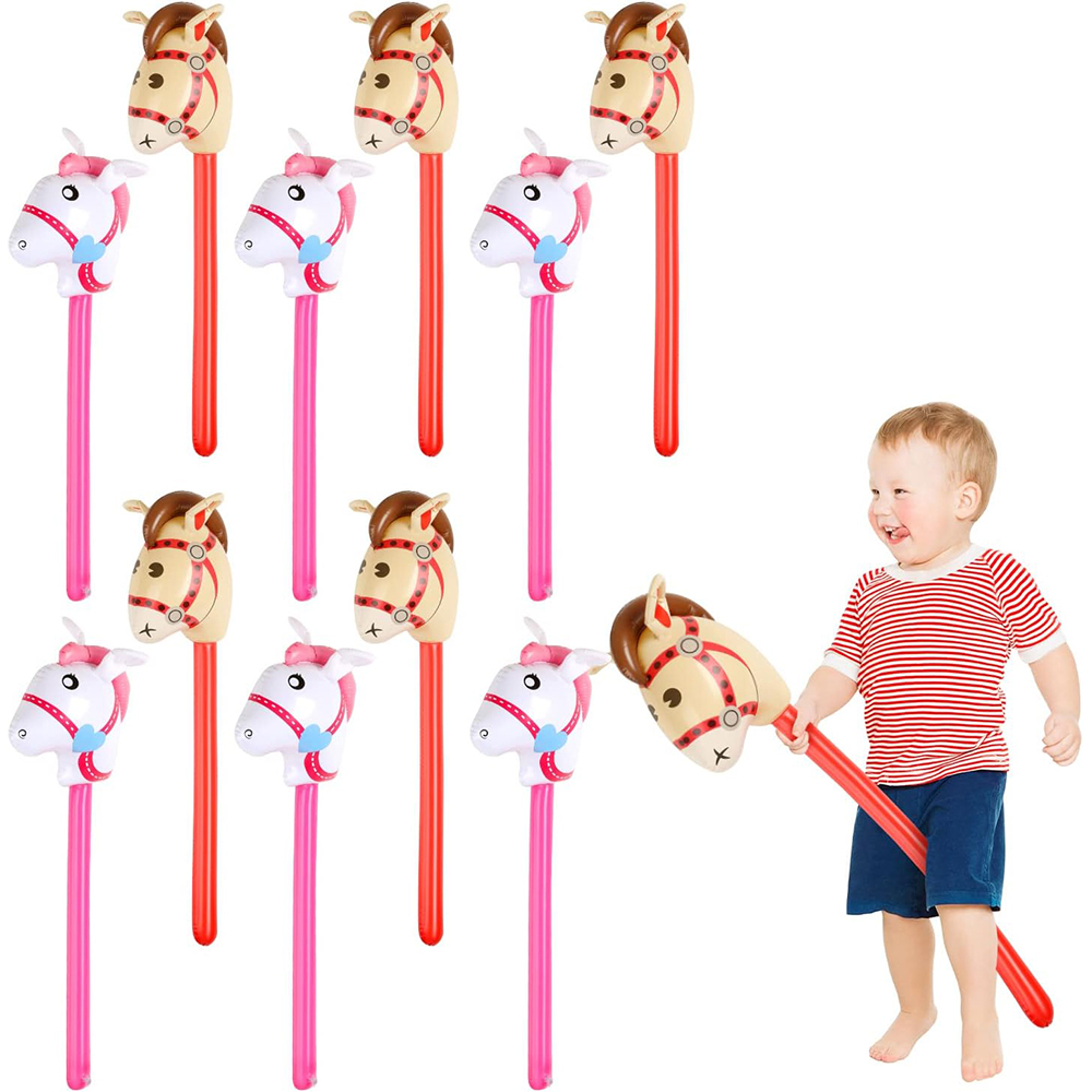 Kids Toys Horse - 2 ชิ้น Horse Head Stick บอลลูน