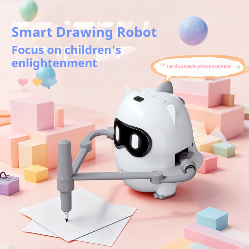 Kids Toys Learning - หุ่นยนต์วาดภาพไดโนเสาร์อัจฉริยะ ของเล่นเสริมพัฒนาการเด็กเล็ก พร้อมการ์ดเสียงและระบบกระจายเสียง สำหรับเด็กวัยเตาะแตะและเด็กก่อนวัยเรียน