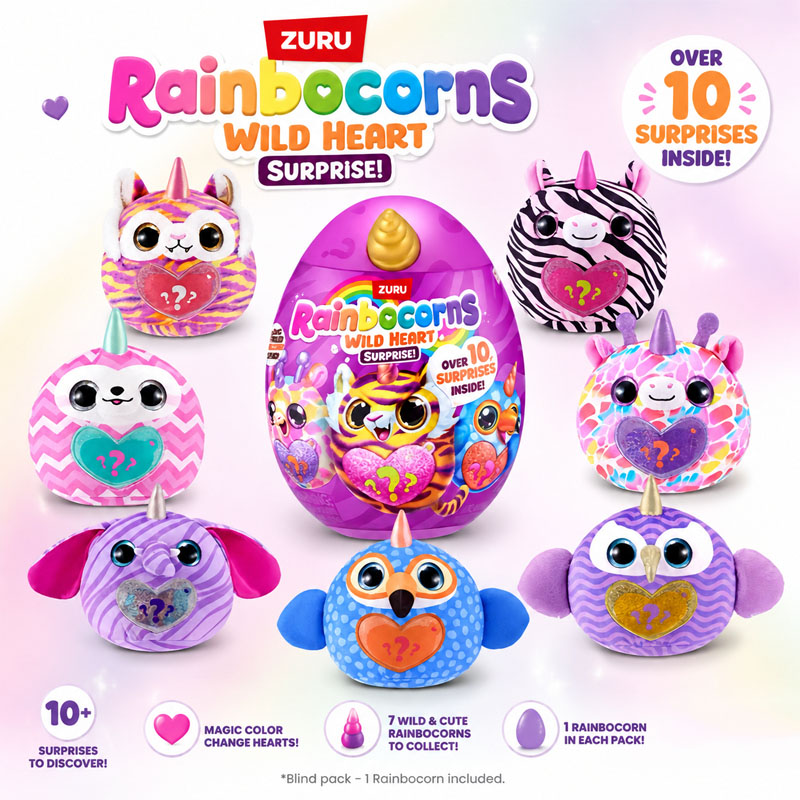 Unicorn Stuffed Toy - ซูรู เรนโนคอร์นส์ ไวลด์ ฮาร์ท เซอร์ไพรส์ เรนโบว์