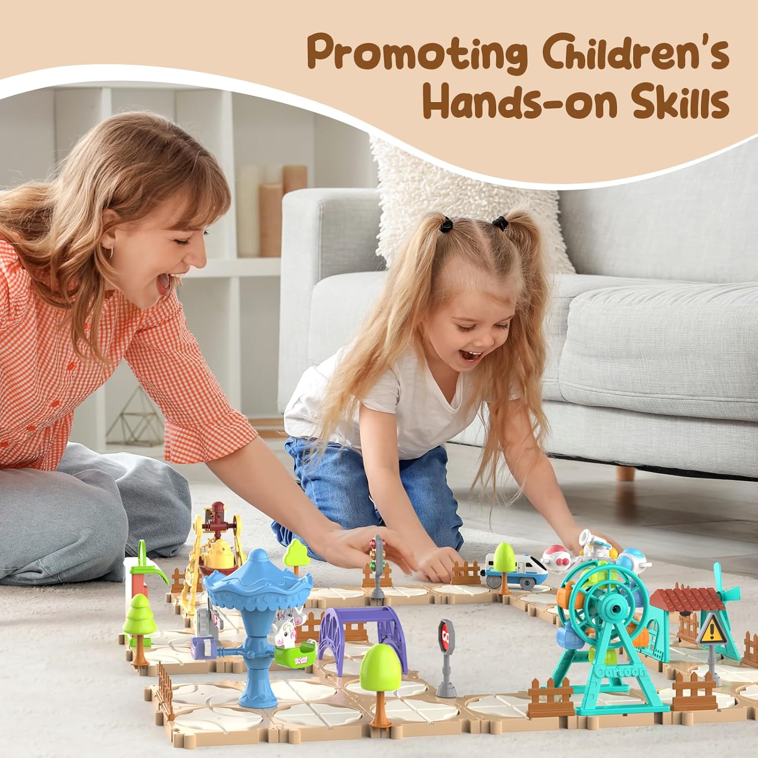 ชุดรถรางปริศนา DIY ประกอบเอง ฉ - Kids Toys Learning บทวิจารณ์และราคา
