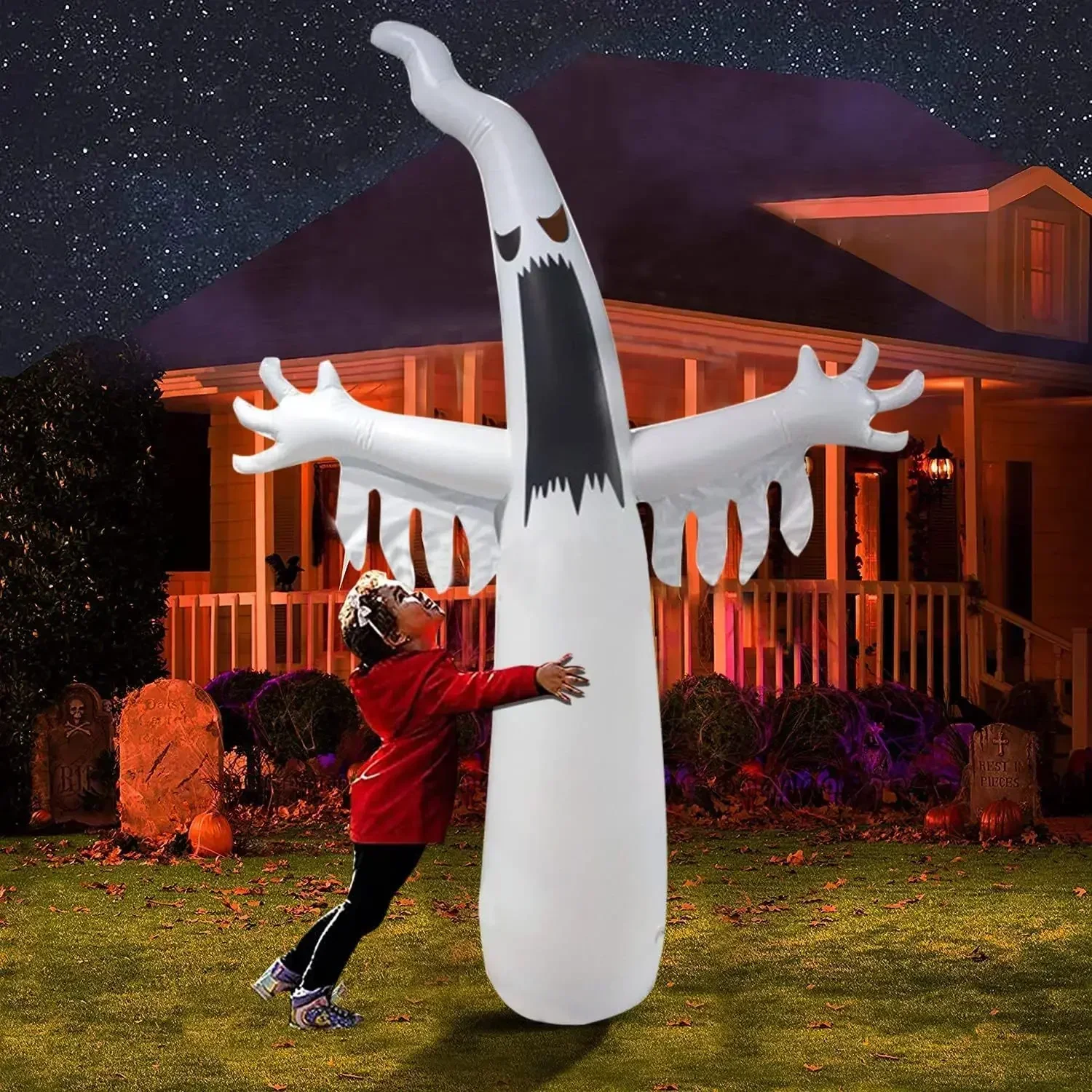 ฮาโลวีน Inflatable น่ากลัว Gho - Kids Yard Toys บทวิจารณ์และราคา