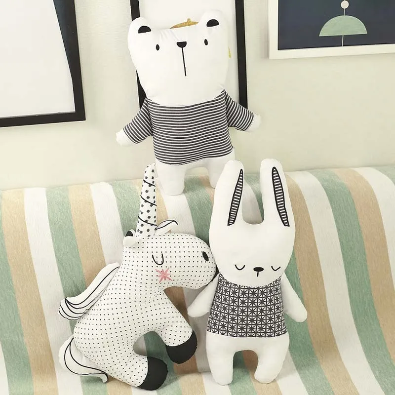 ตุ๊กตาผ้าฝ้ายรูปกระต่าย หมี ยู - Unicorn Stuffed Toy บทวิจารณ์และราคา