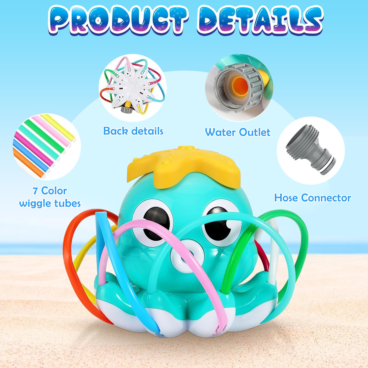ของเล่นสปริงเกอร์รูปปลาหมึกยัก - Kids Yard Toys บทวิจารณ์และราคา