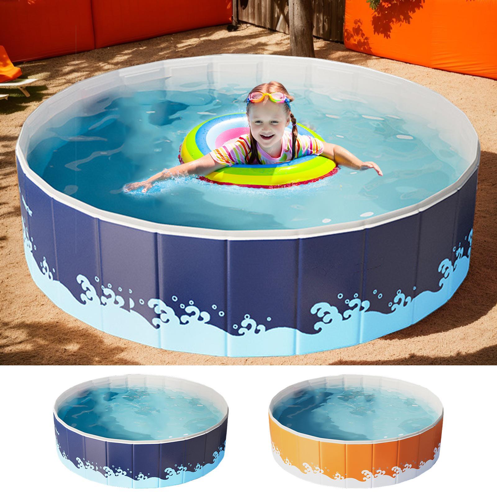 สระว่ายน้ําสวมใส่แบบพกพาพับสระ - Kids Yard Toys บทวิจารณ์และราคา