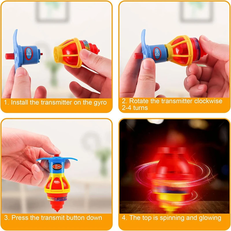 10-20PCเรืองแสงหมุนGyroของเล่น - Kids Toys 10 Year Old บทวิจารณ์และราคา
