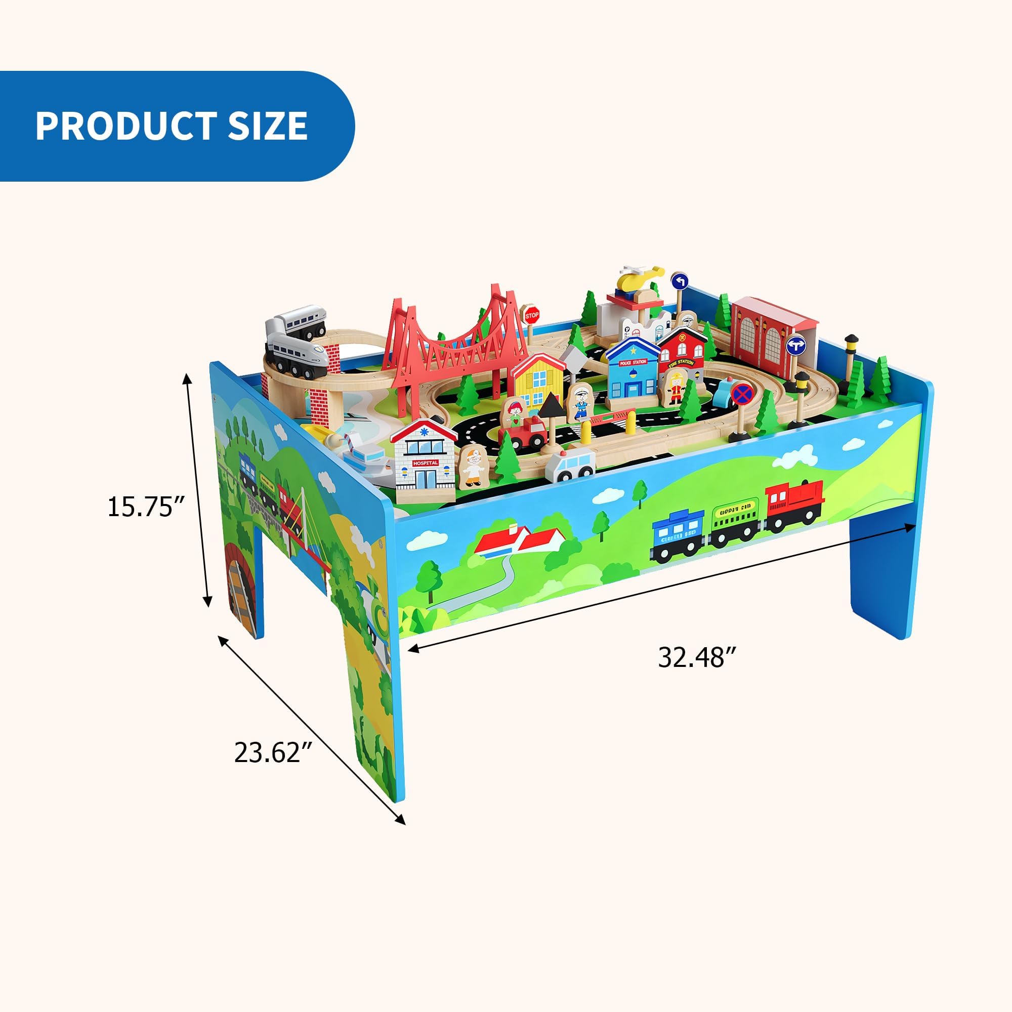 ชุดโต๊ะรถไฟไม้ 4-in-1 สำหรับเด - Kids Art Easel บทวิจารณ์และราคา