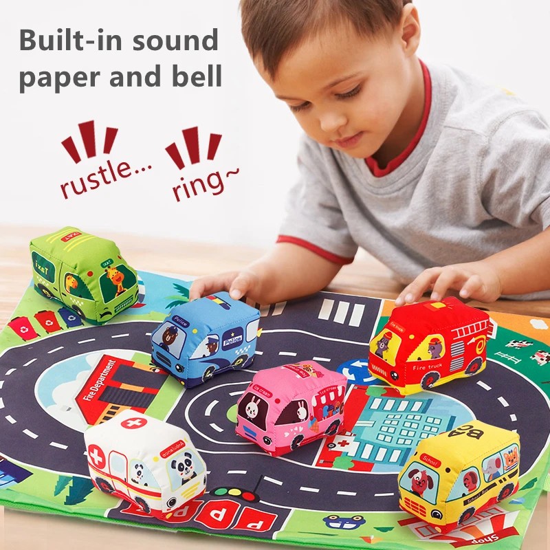 รถนุ่มชุดของเล่นพร้อมเสื่อเล่น - Kids Toys Learning บทวิจารณ์และราคา