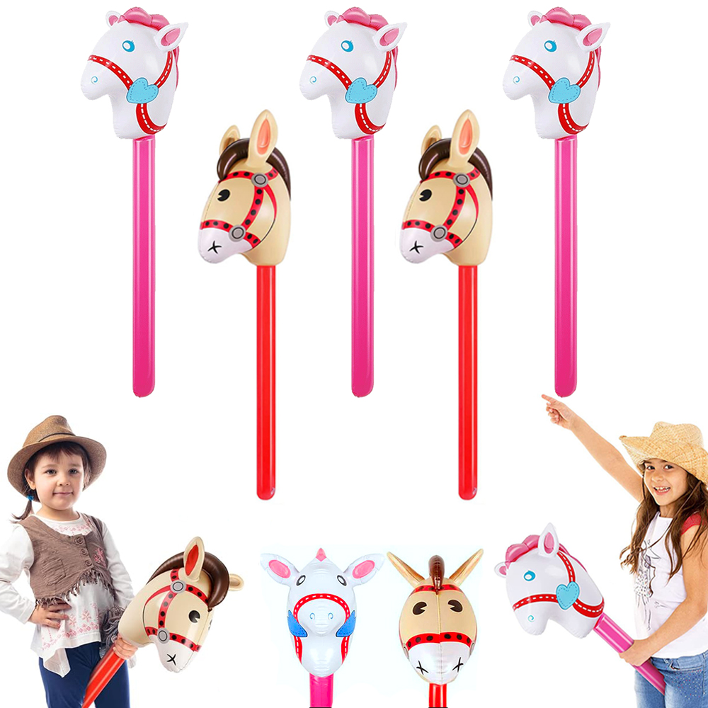 2 ชิ้น Horse Head Stick บอลลูน - Kids Toys Horse บทวิจารณ์และราคา