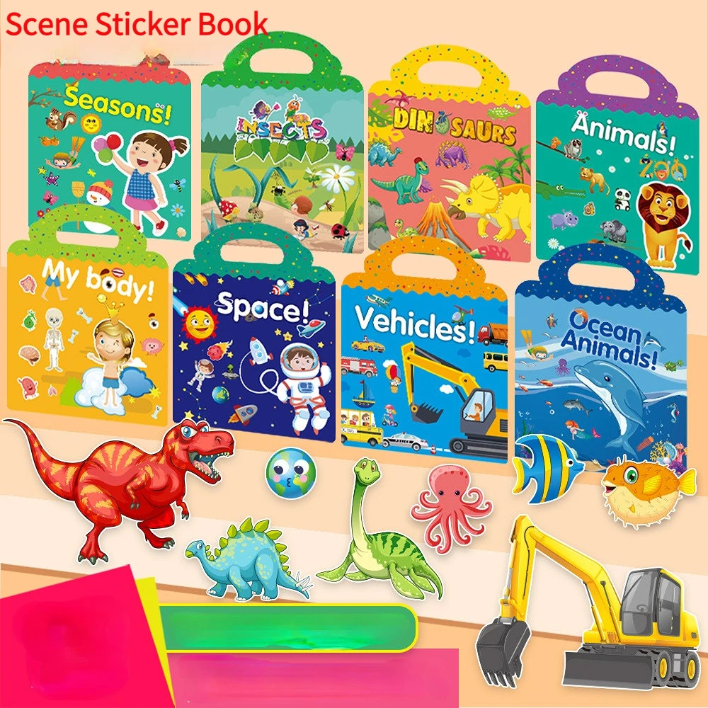 เด็กReusableหนังสือสติกเกอร์หล - Kids Toys 10 Year Old บทวิจารณ์และราคา